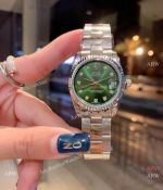 Low Price Rolex 31mm Datejust Watches Stainless Steel Green Diamond Dial-Replica Rolex for Sale